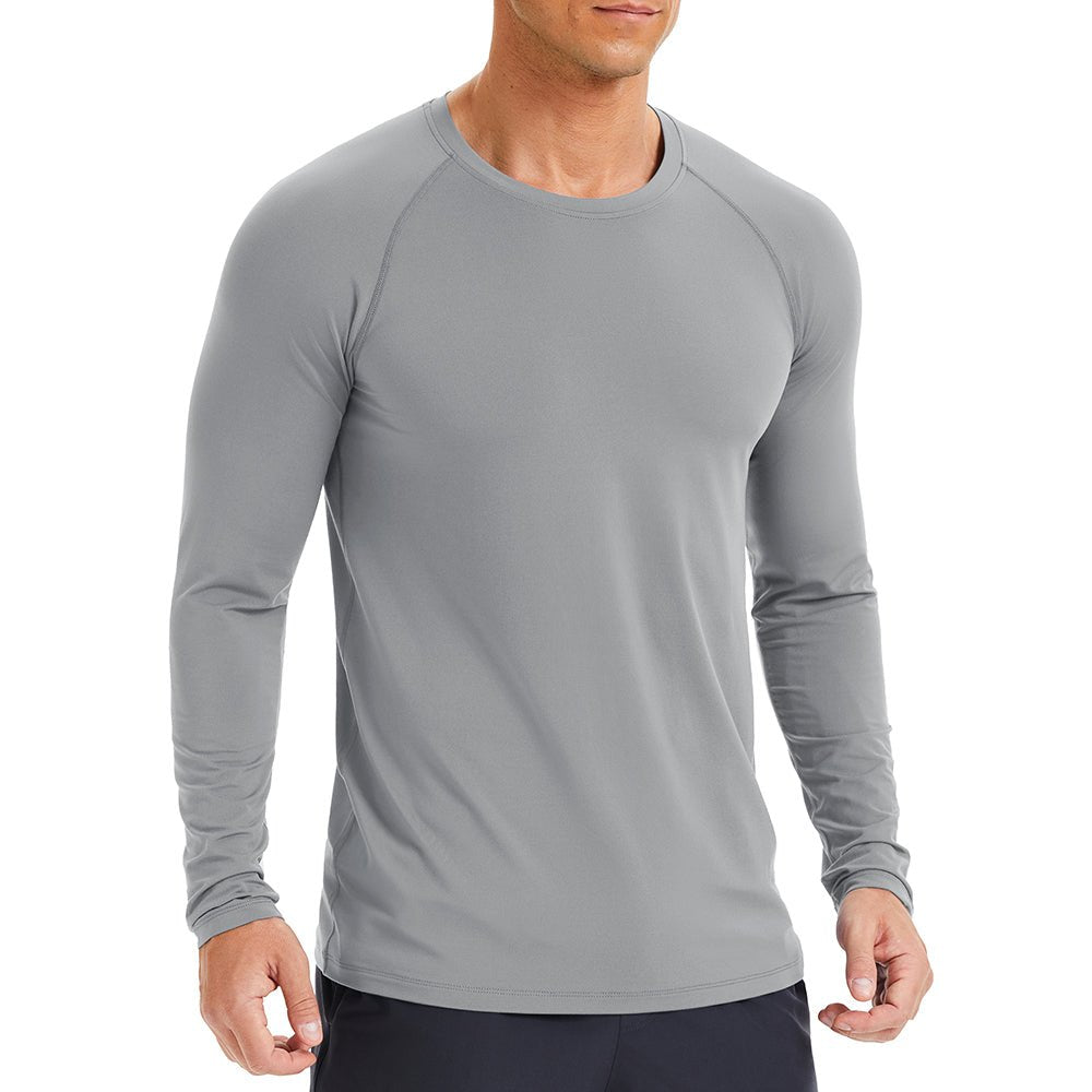 Men's Long Sleeve Rash Guard UPF 50+ Athletic Swim Shirt