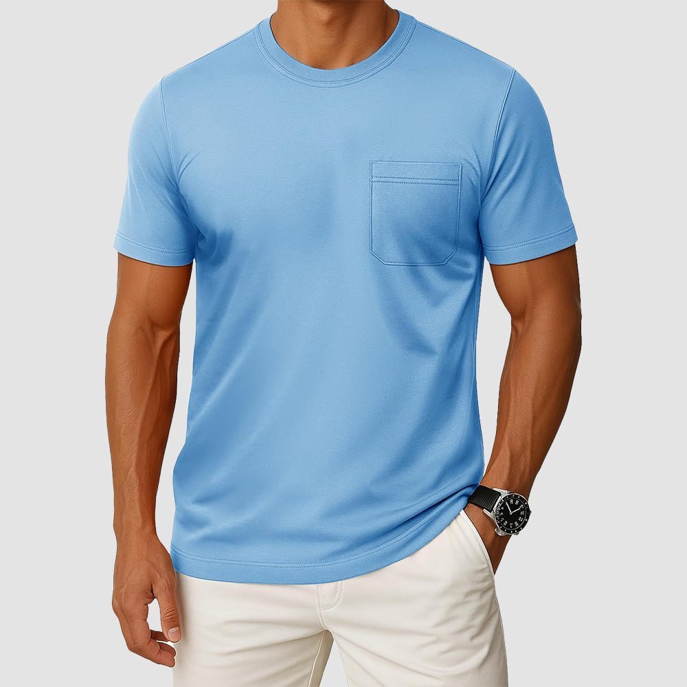 Men's Pocket T-Shirt UPF 50+ Lightweight Summer Crewneck - veyora