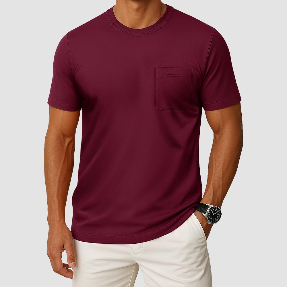 Men's Pocket T-Shirt UPF 50+ Lightweight Summer Crewneck - veyora