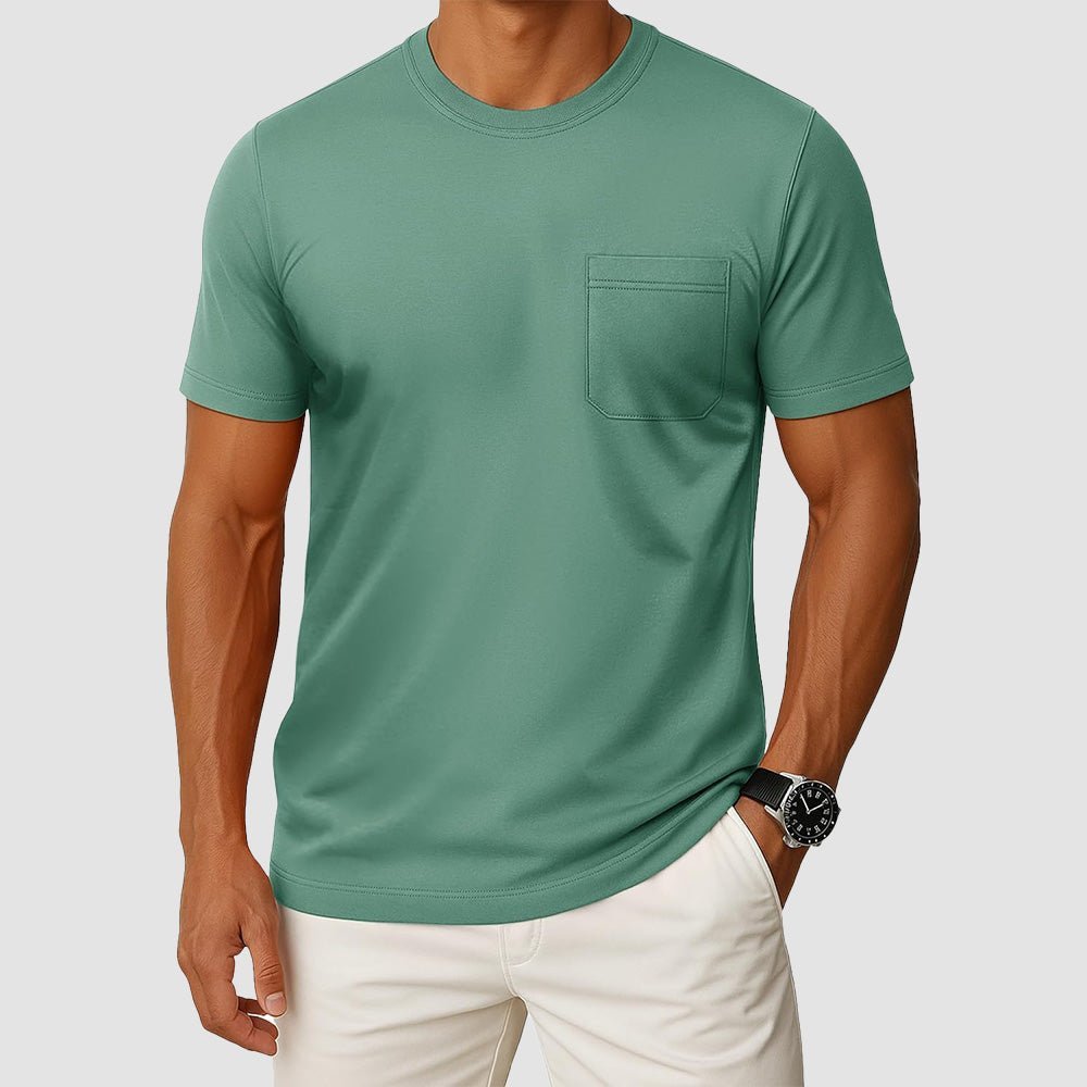 Men's Pocket T-Shirt UPF 50+ Lightweight Summer Crewneck - veyora