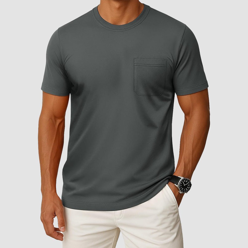 Men's Pocket T-Shirt UPF 50+ Lightweight Summer Crewneck - veyora