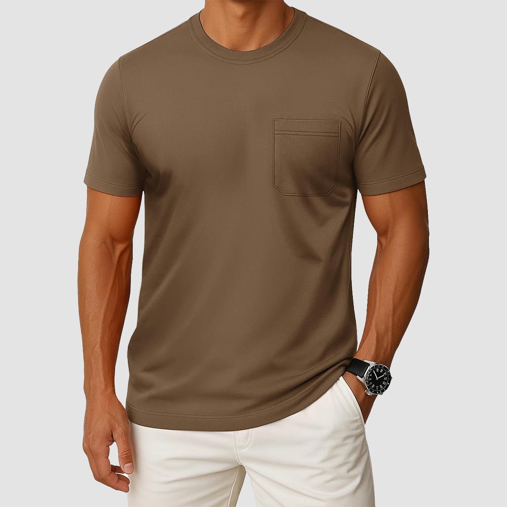 Men's Pocket T-Shirt UPF 50+ Lightweight Summer Crewneck - veyora