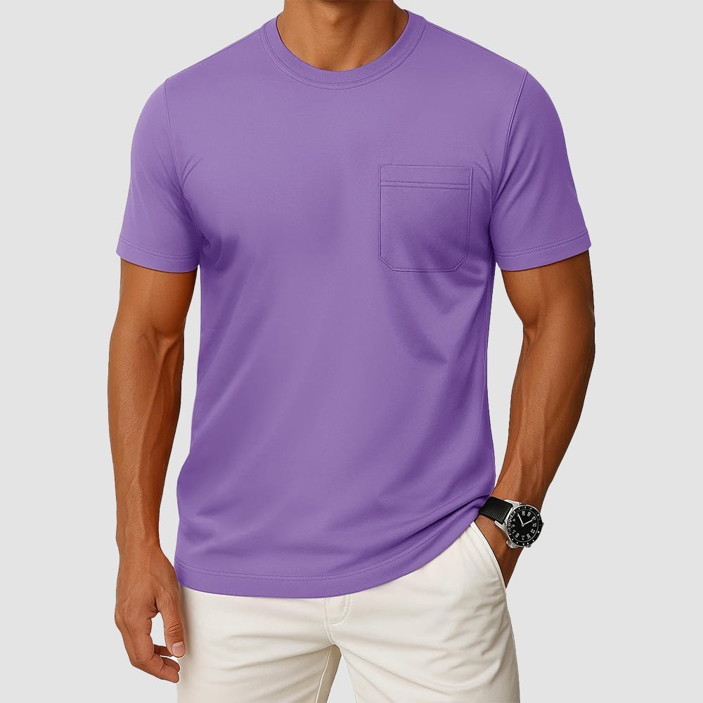 Men's Pocket T-Shirt UPF 50+ Lightweight Summer Crewneck - veyora