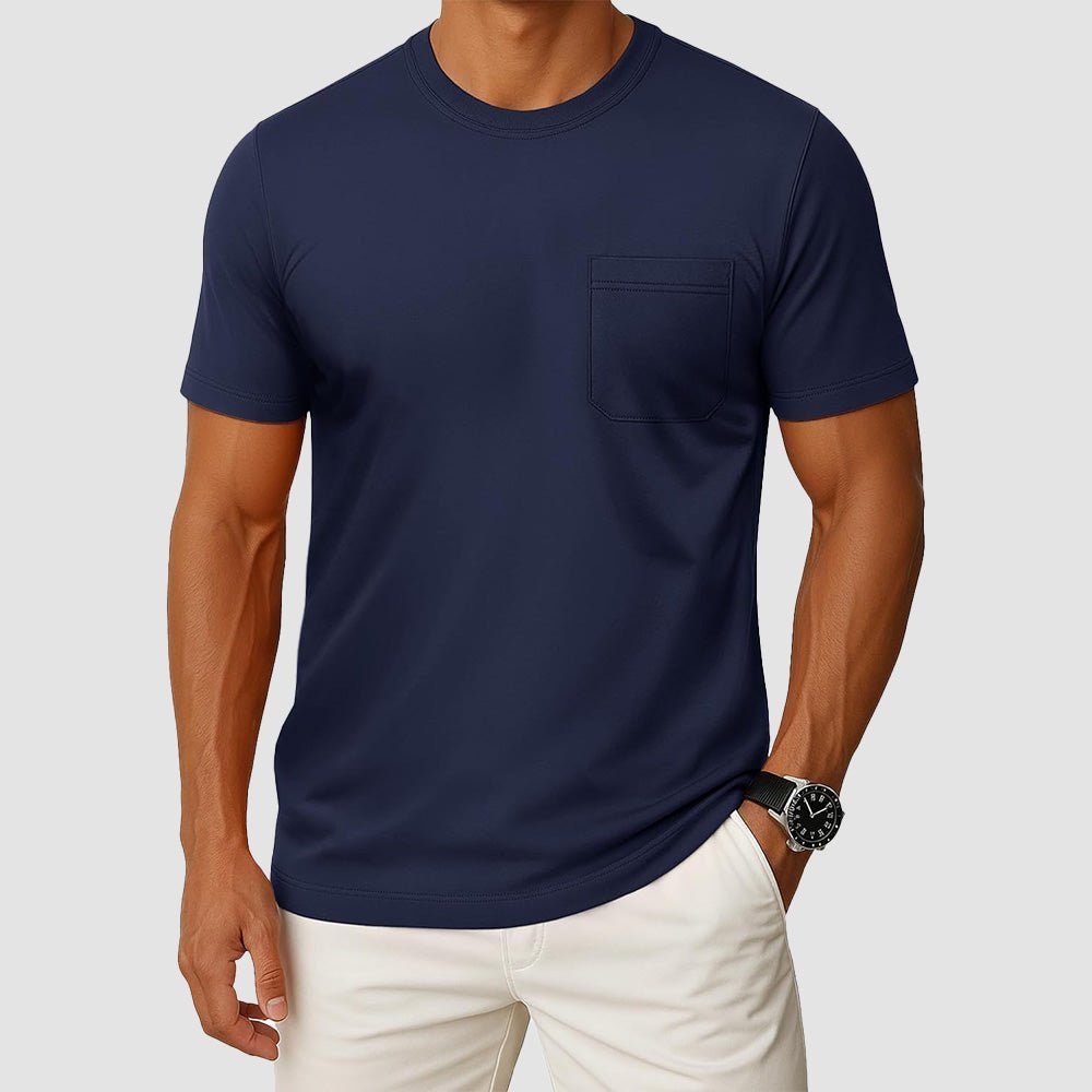 Men's Pocket T-Shirt UPF 50+ Lightweight Summer Crewneck - veyora