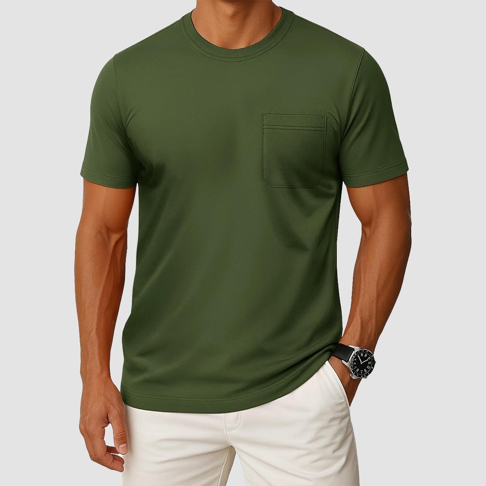Men's Pocket T-Shirt UPF 50+ Lightweight Summer Crewneck - veyora
