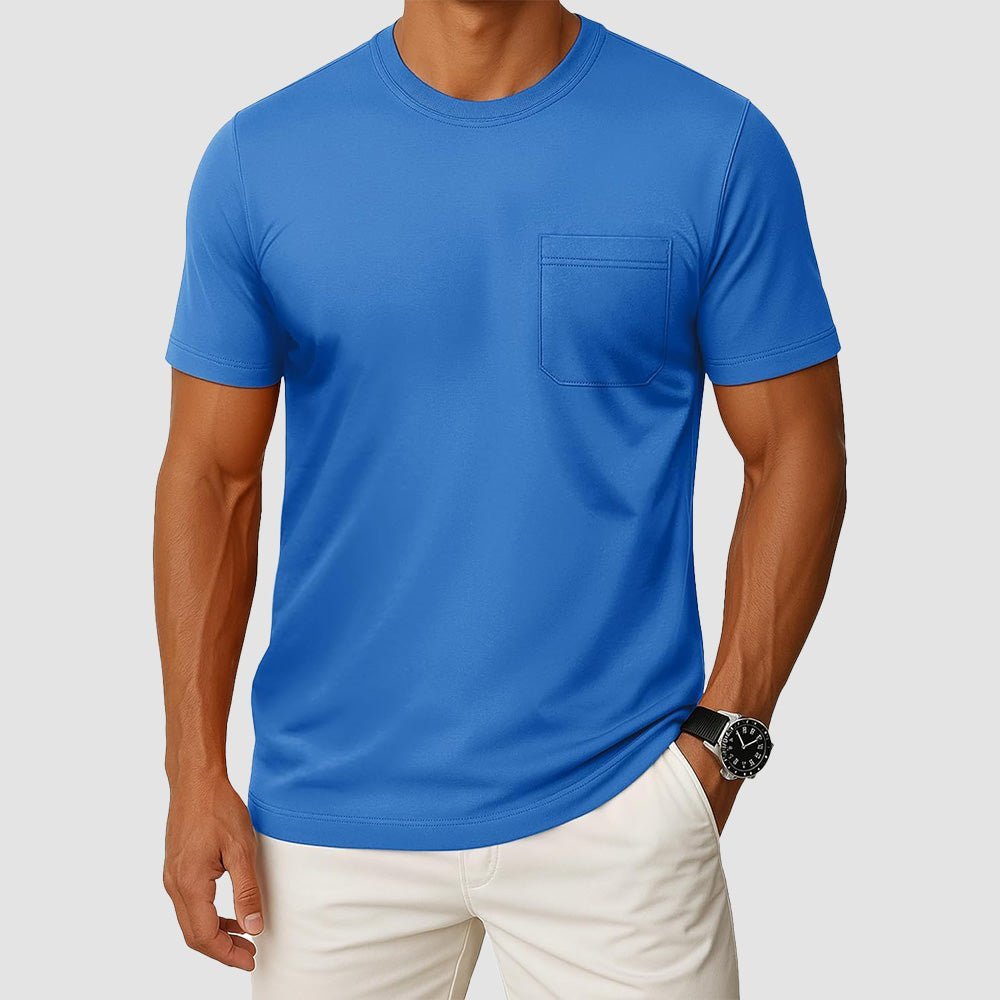 Men's Pocket T-Shirt UPF 50+ Lightweight Summer Crewneck - veyora