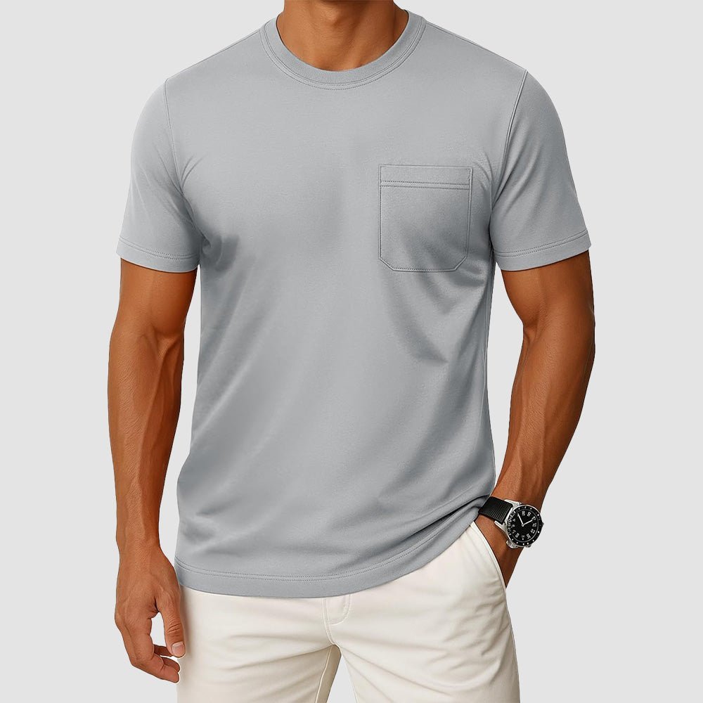 Men's Pocket T-Shirt UPF 50+ Lightweight Summer Crewneck - veyora