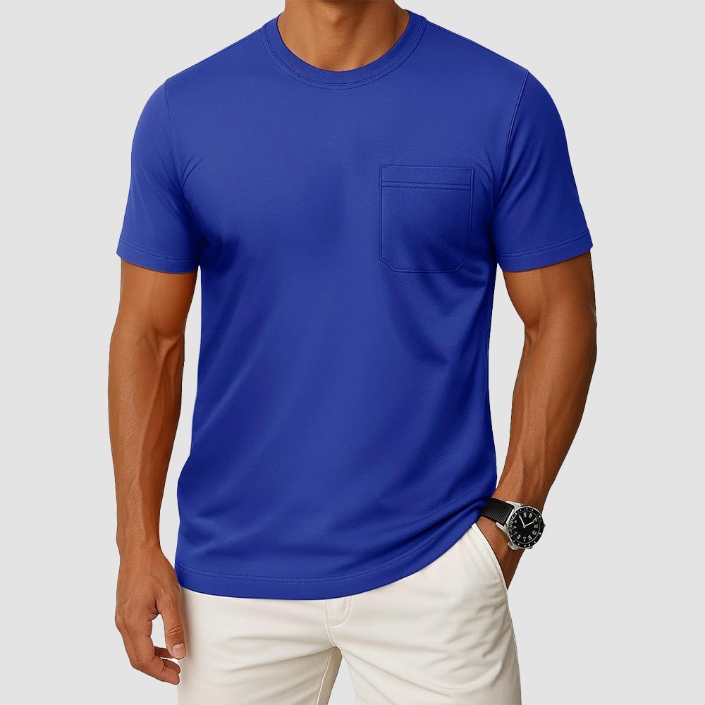 Men's Pocket T-Shirt UPF 50+ Lightweight Summer Crewneck - veyora