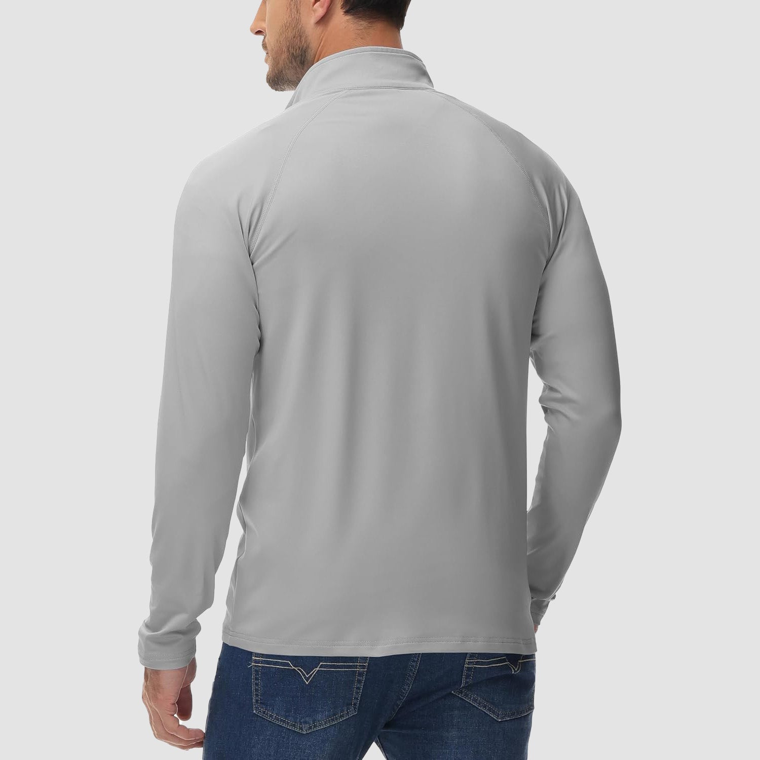Men's Fleece - Lined Quarter Zip Pullover Sweatshirt - veyora
