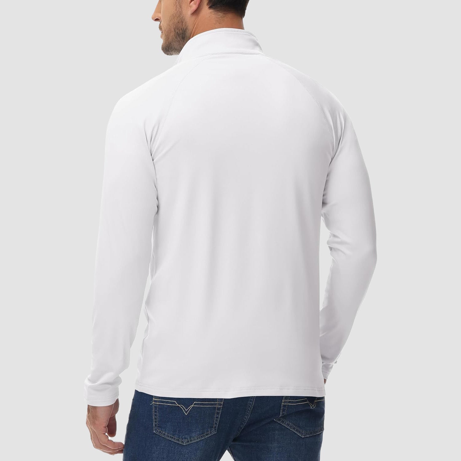Men's Fleece - Lined Quarter Zip Pullover Sweatshirt - veyora