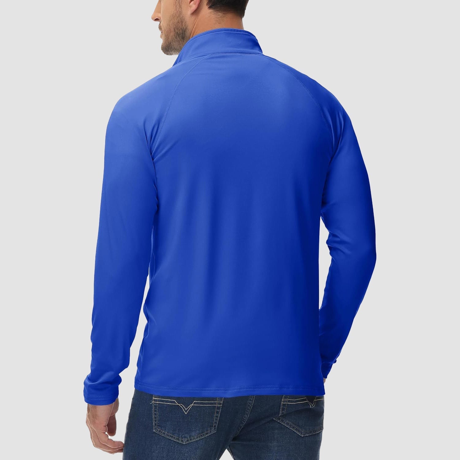 Men's Fleece - Lined Quarter Zip Pullover Sweatshirt - veyora