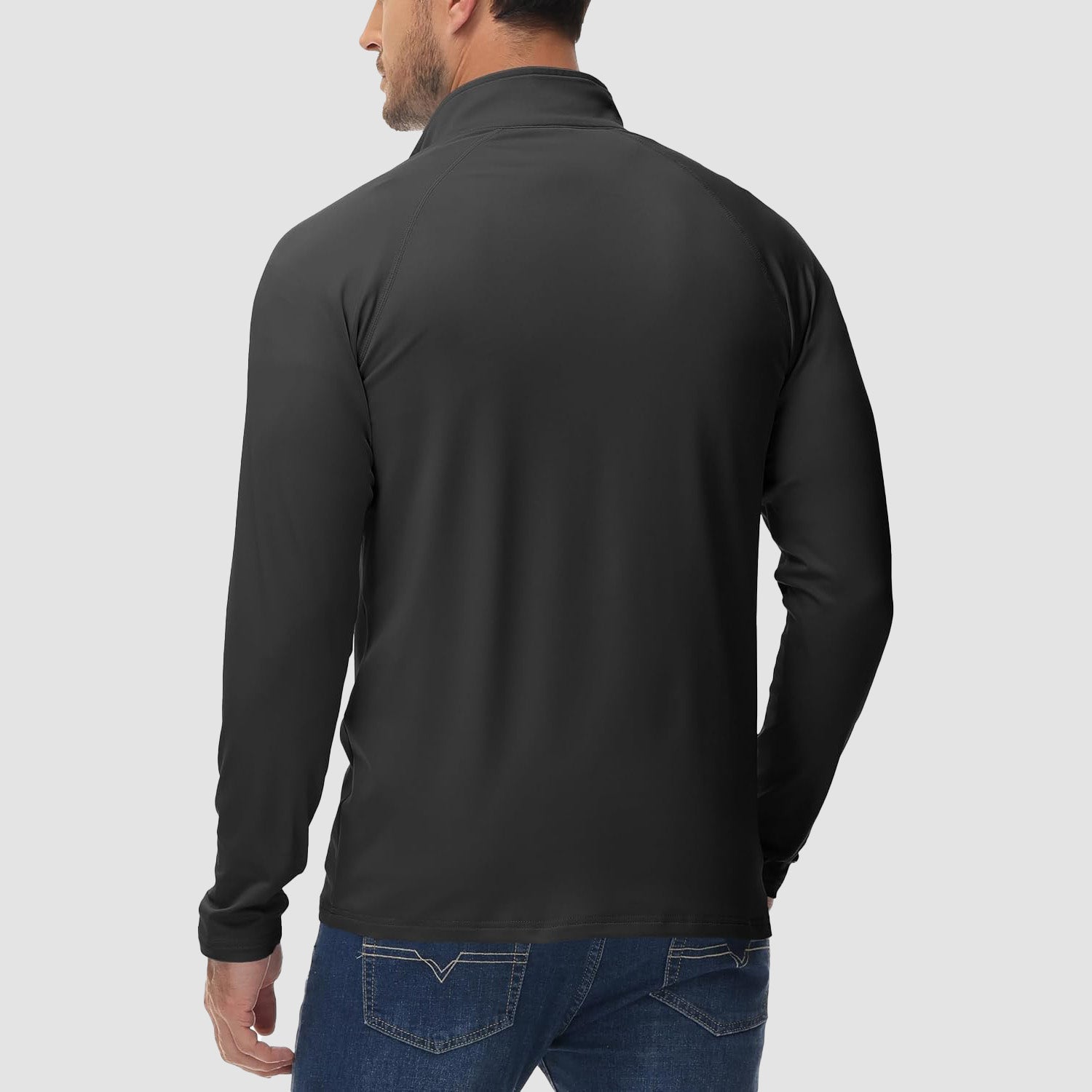Men's Fleece - Lined Quarter Zip Pullover Sweatshirt - veyora