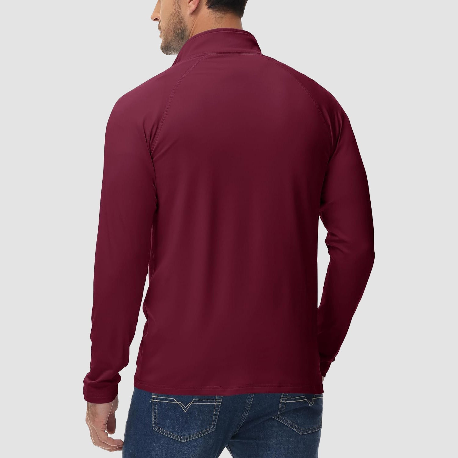Men's Fleece - Lined Quarter Zip Pullover Sweatshirt - veyora