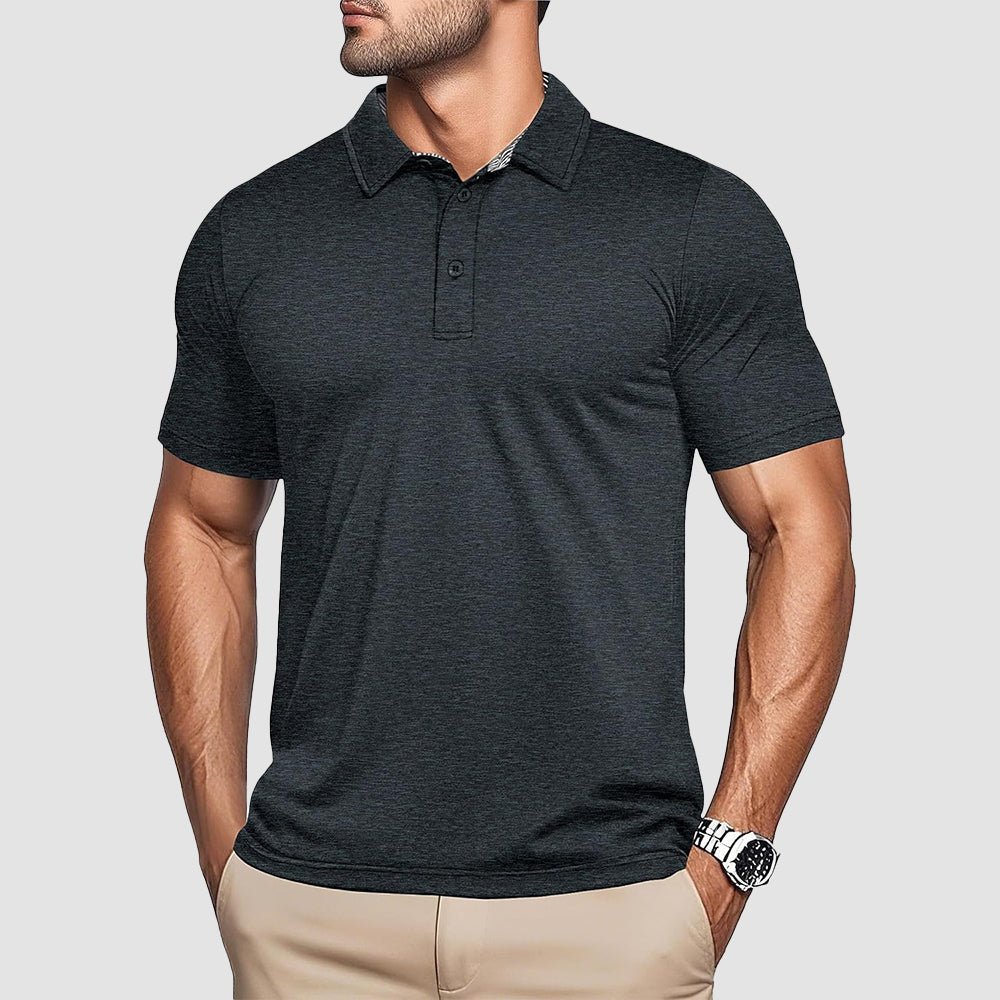 Men's Quick - Dry Performance Polo Golf Shirt - veyora