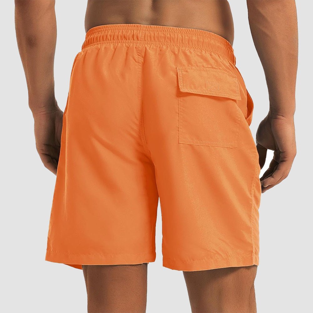 Men's Quick Dry Swim Trunks - Mesh Lining, Multi - Pocket Shorts - veyora