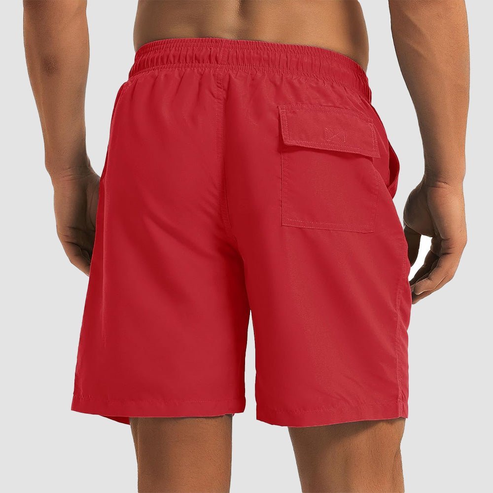 Men's Quick Dry Swim Trunks - Mesh Lining, Multi - Pocket Shorts - veyora
