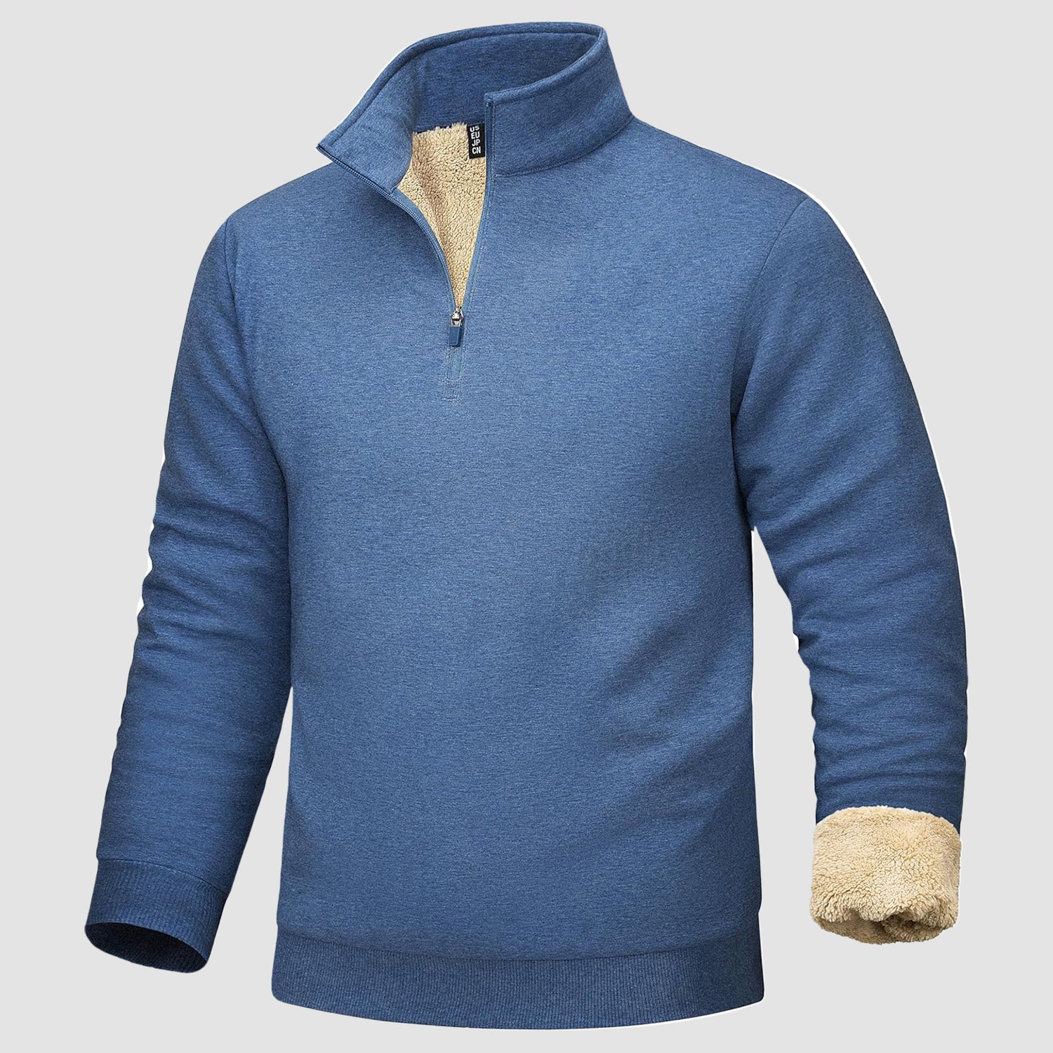Men's Sherpa Lined Quarter Zip Fleece Pullover
