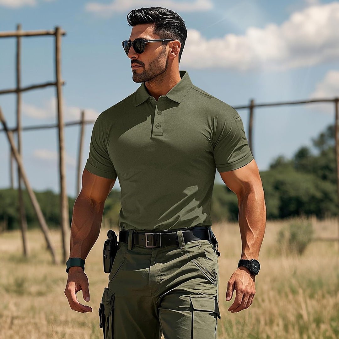 【New In】Men's Tactical Polo Shirt – UPF 50+ Quick Dry Performance - veyora