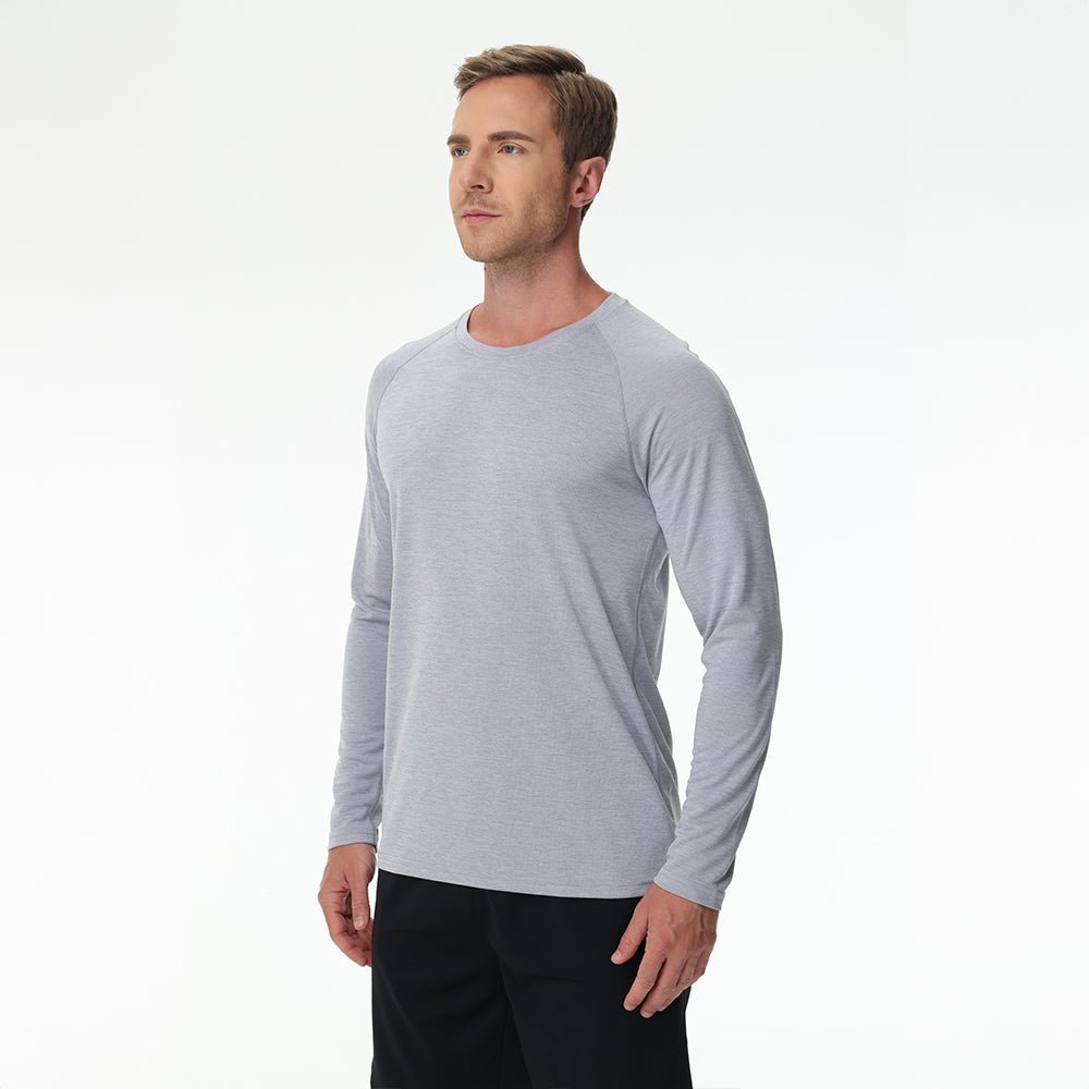 Men's UPF 50+ Long Sleeve Shirt Dry Fit for Fishing & Hiking - veyora