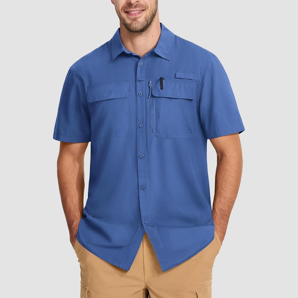 Men's UPF 50+ Quick Dry Fishing Shirt - veyora