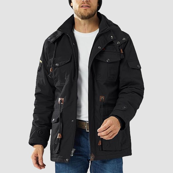 Men's Fleece Lined Winter Military Jacket Parka