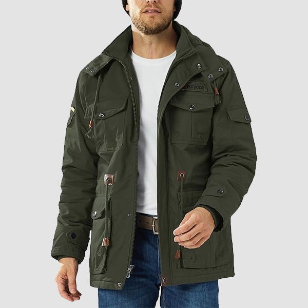 Men's Fleece Lined Winter Military Jacket Parka