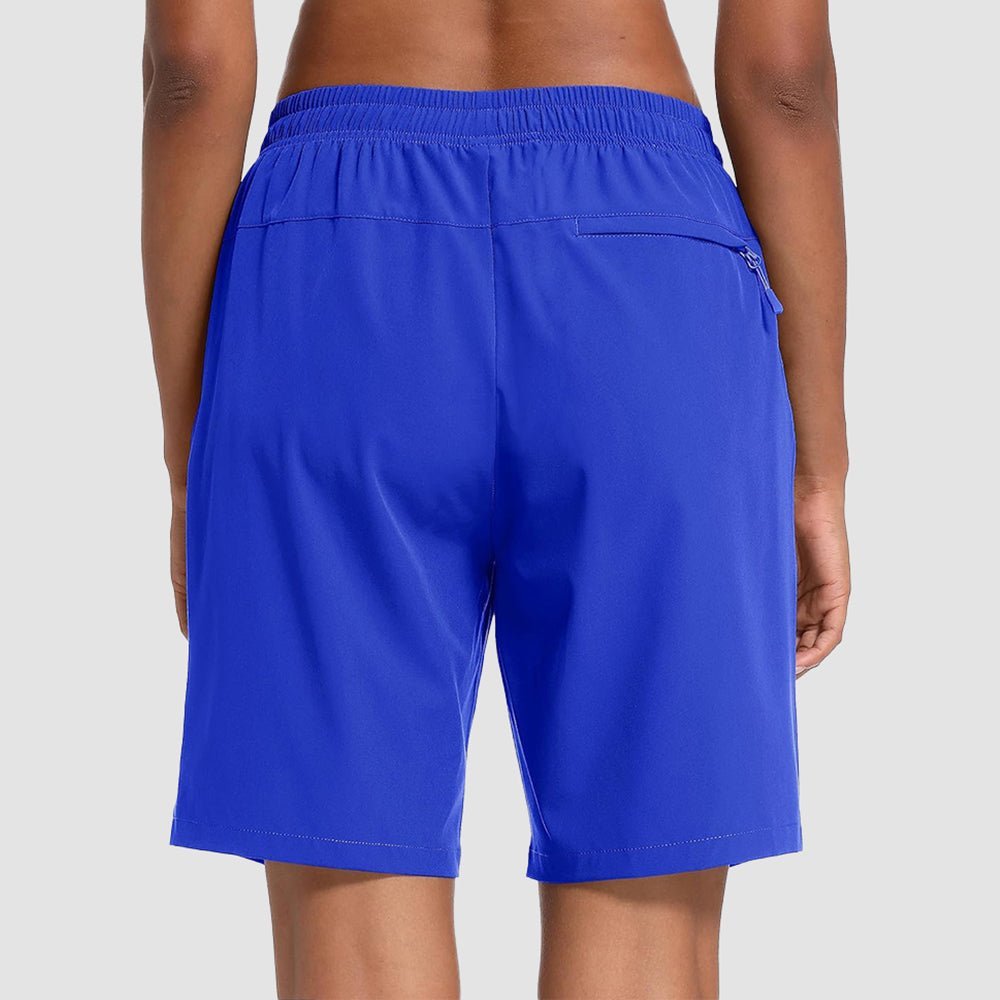 【New In】 Women’s 8 Inch Water‑Resistant Hiking Golf Shorts 3 Zipper Pockets - veyora