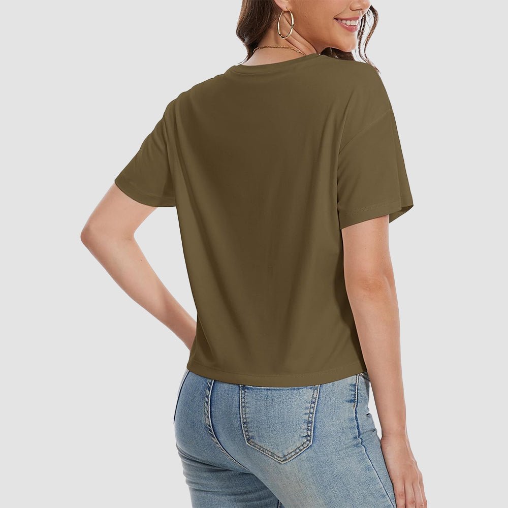 【New In】Women's Cotton UPF 50+ Summer Crop Top T-Shirt - veyora