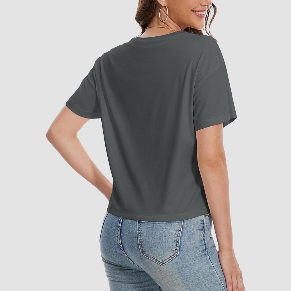 【New In】Women's Cotton UPF 50+ Summer Crop Top T-Shirt - veyora