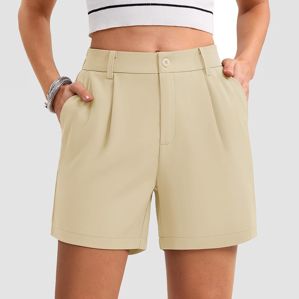 Women's Tailored Summer Shorts with Pockets - veyora