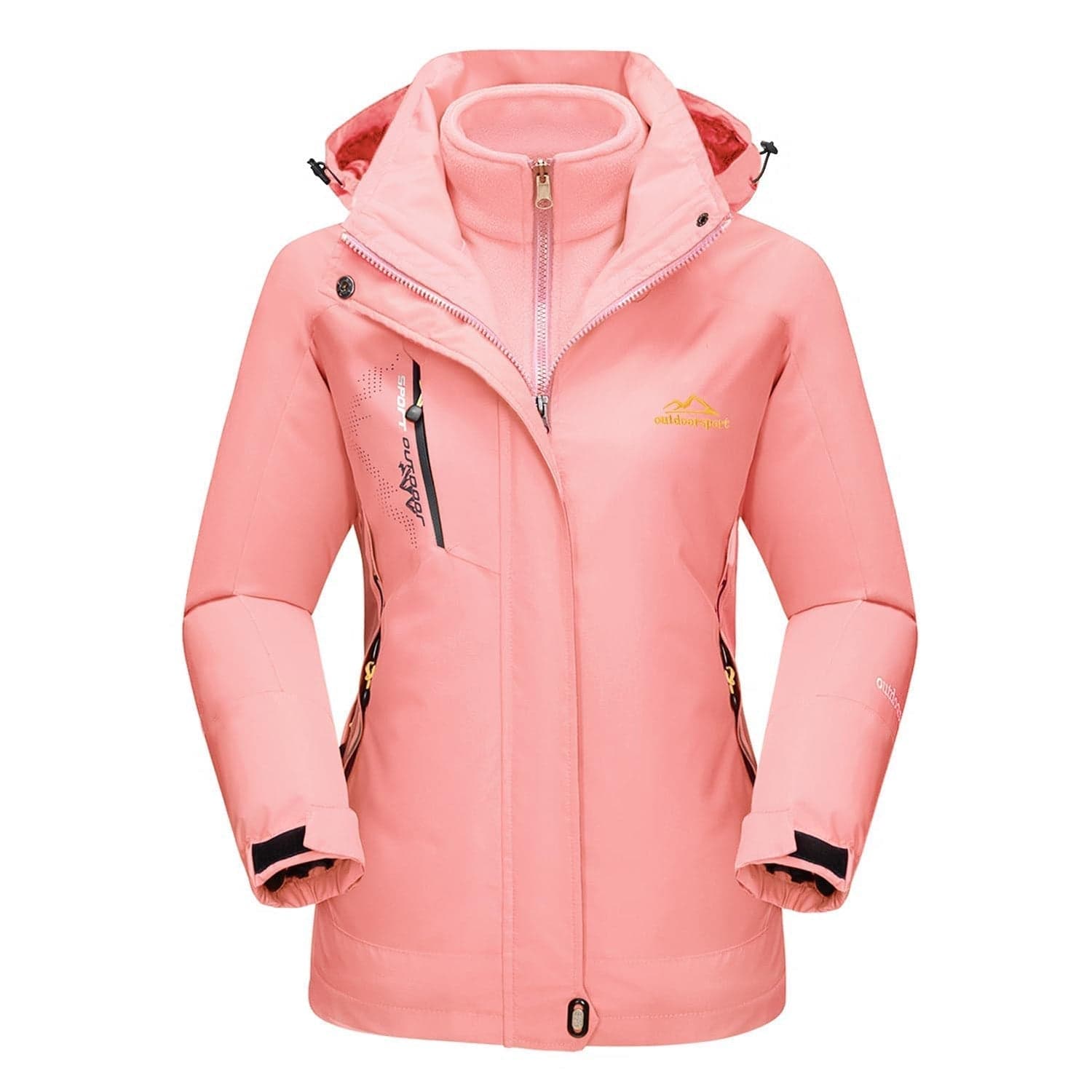 Manteau d'hiver imperméable 3 en 1, doublé polaire, combinaison deux pièces, veste de ski et de randonnée à capuche