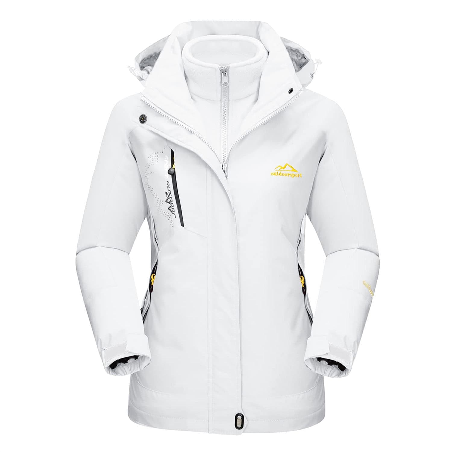 Manteau d'hiver imperméable 3 en 1, doublé polaire, combinaison deux pièces, veste de ski et de randonnée à capuche