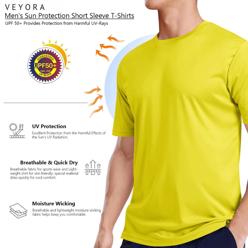 Men's UPF 50+ Quick - Dry Workout Shirts - veyora