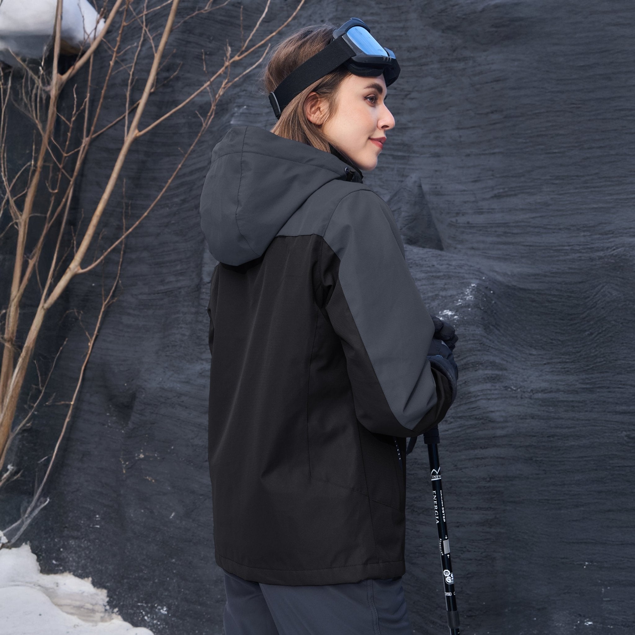 Women's 3 - in - 1 Waterproof Ski Jacket with Fleece Liner - veyora