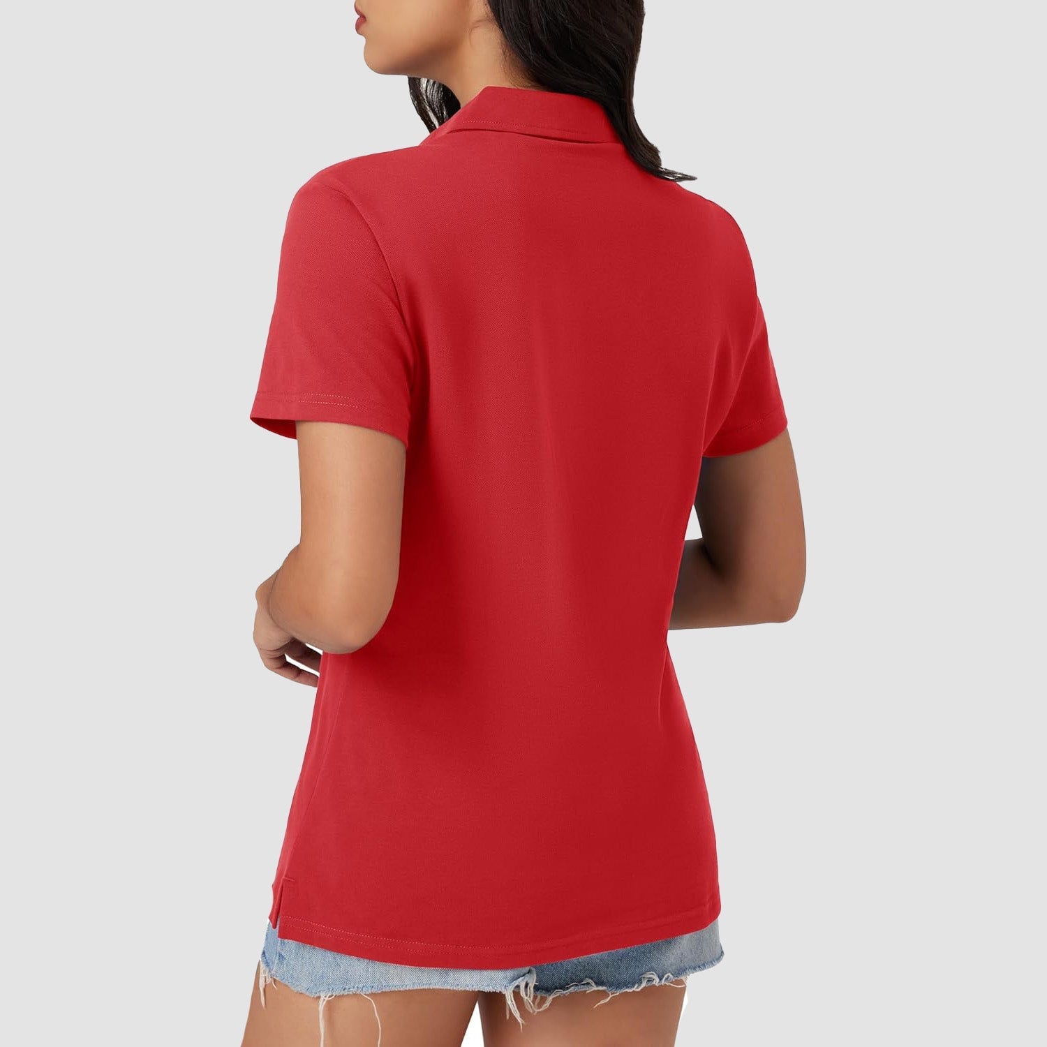Women's Cotton V-Neck Polo Shirt