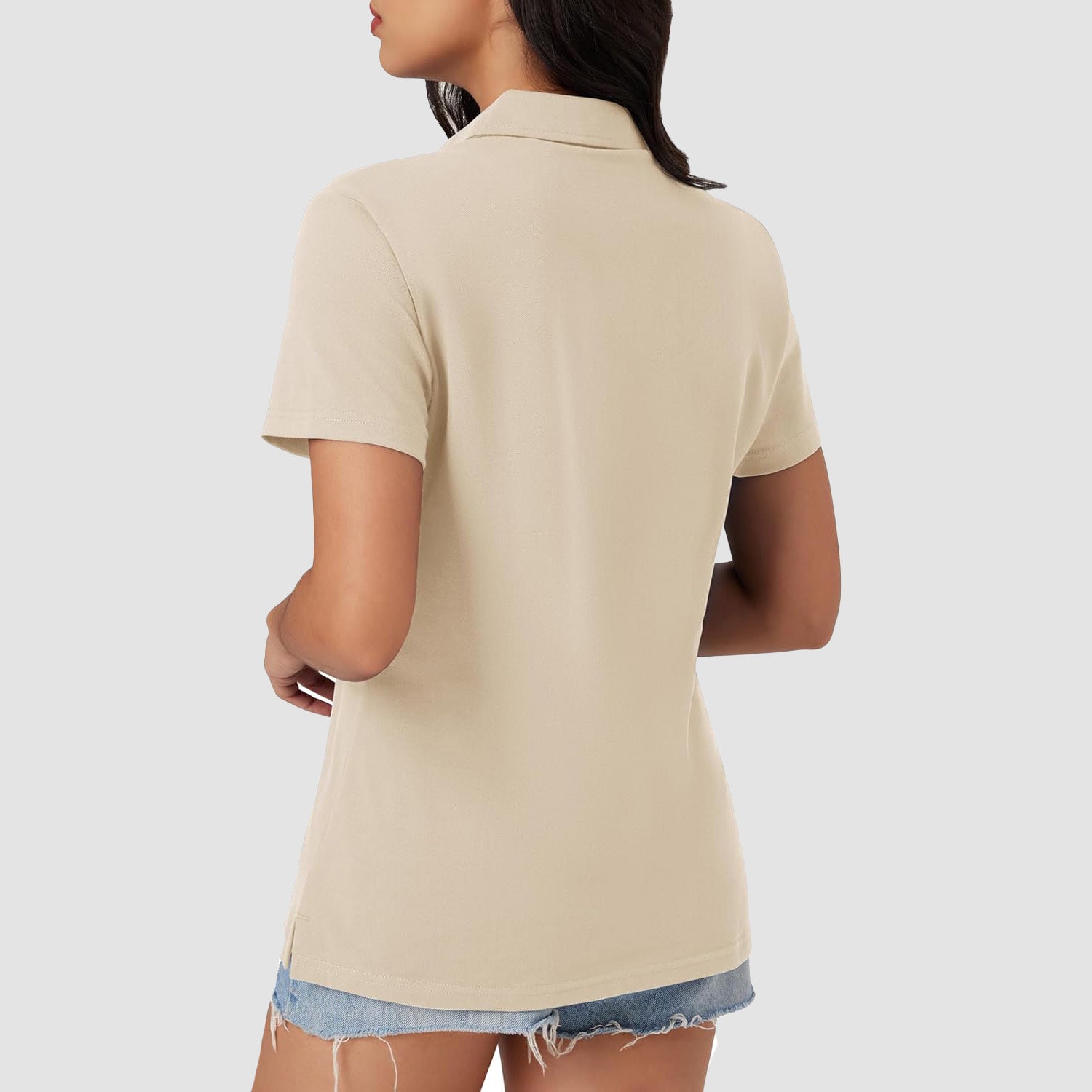 Women's Cotton V-Neck Polo Shirt