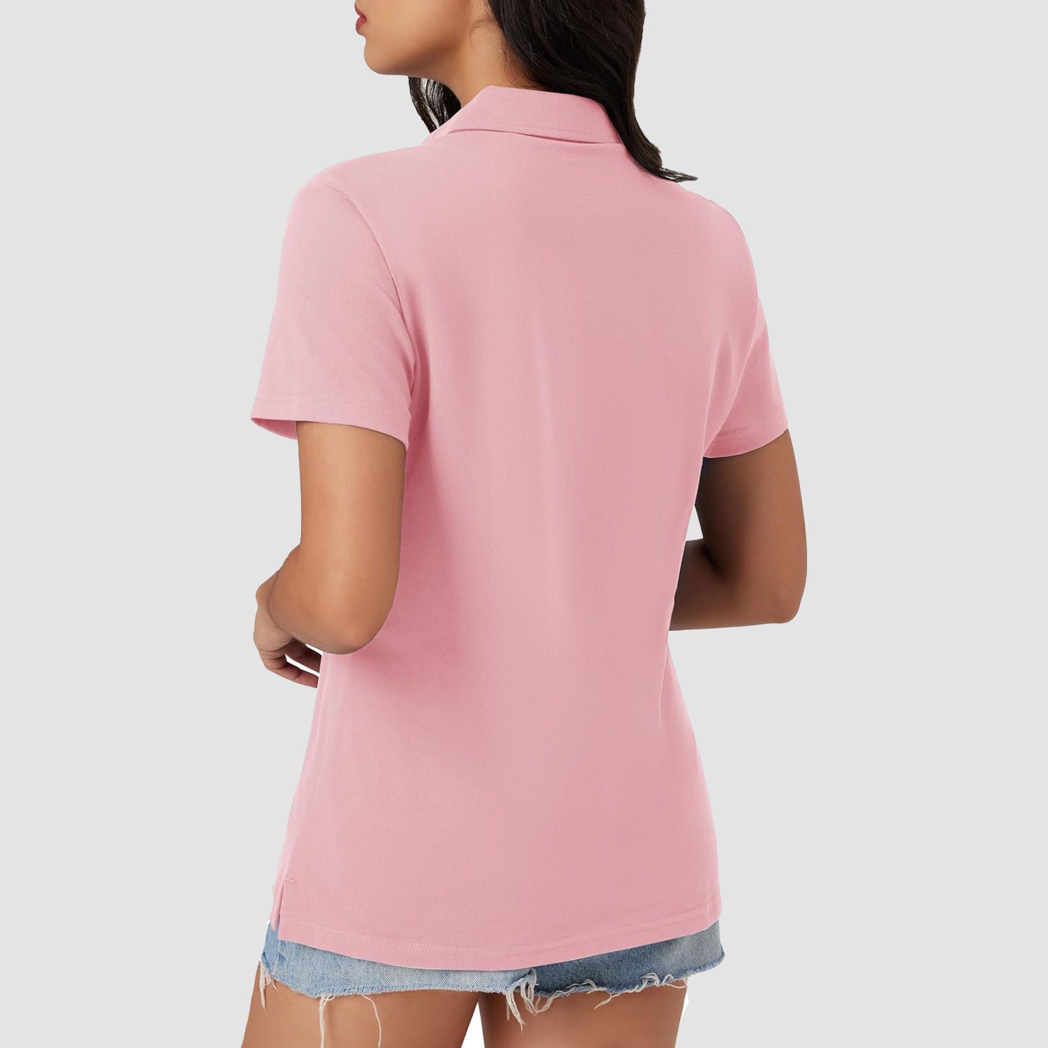 Women's Cotton V-Neck Polo Shirt