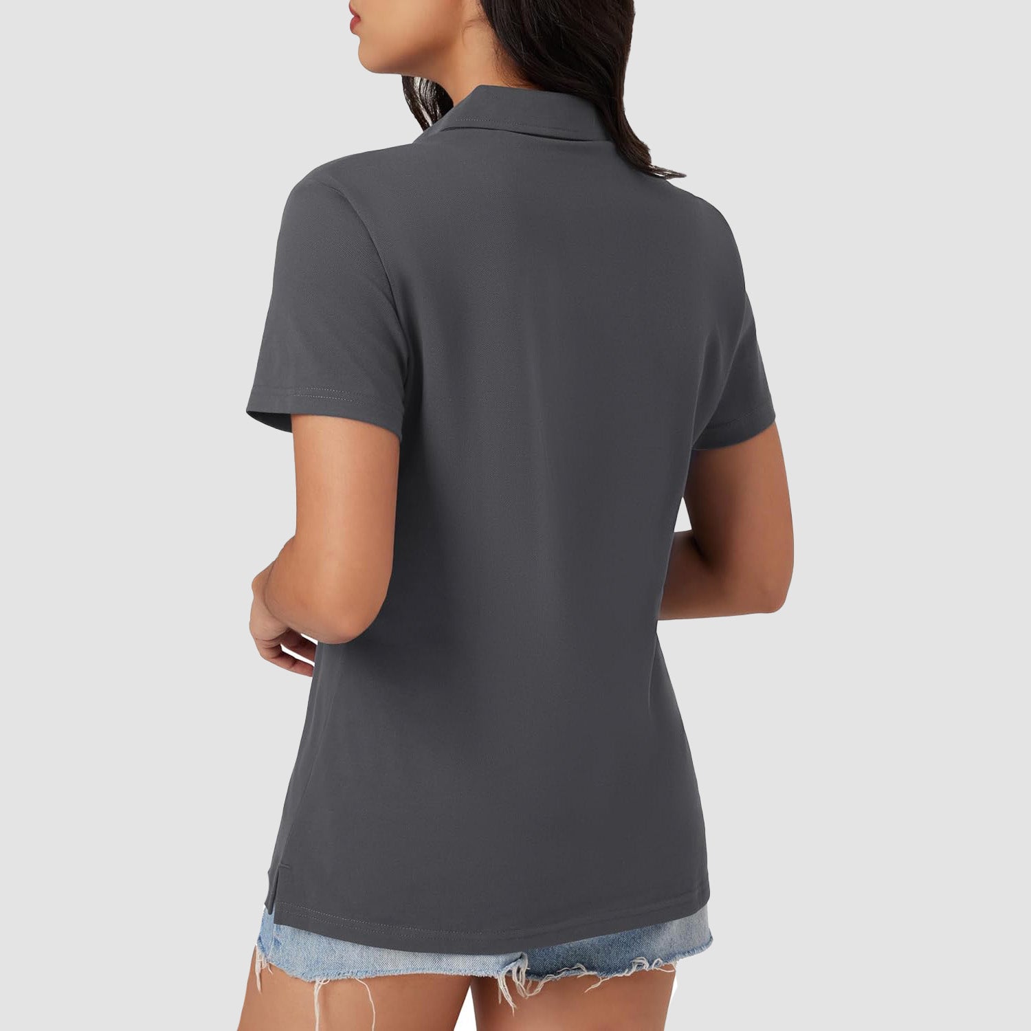 Women's Cotton V-Neck Polo Shirt