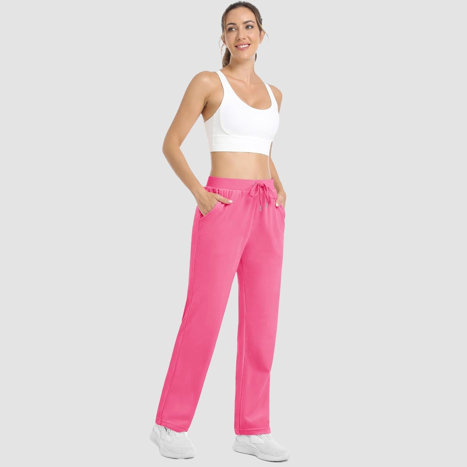 Women's Fleece Jogger Pants - Comfy Lounge & Yoga Sweatpants
