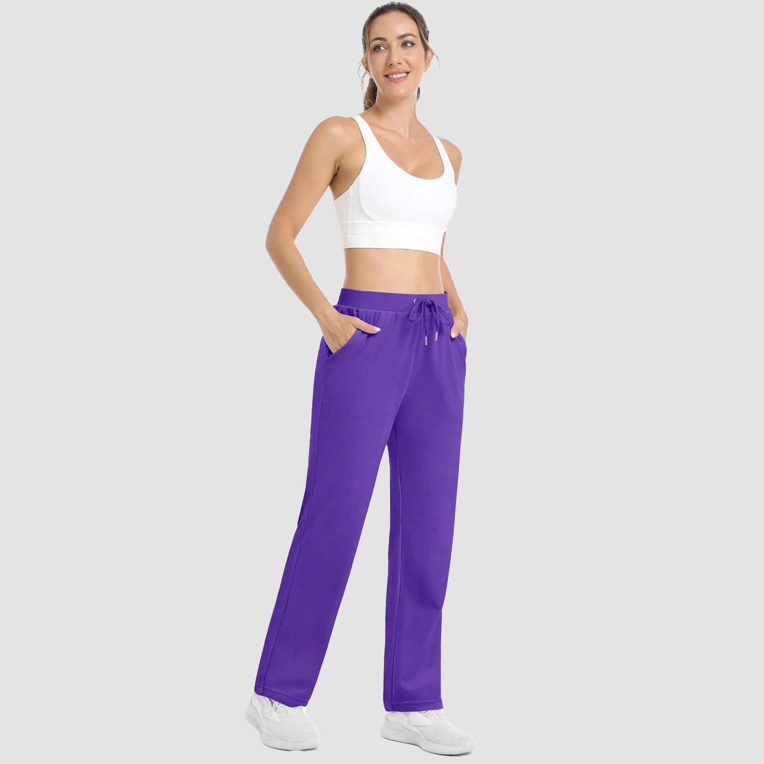 Women's Fleece Jogger Pants - Comfy Lounge & Yoga Sweatpants