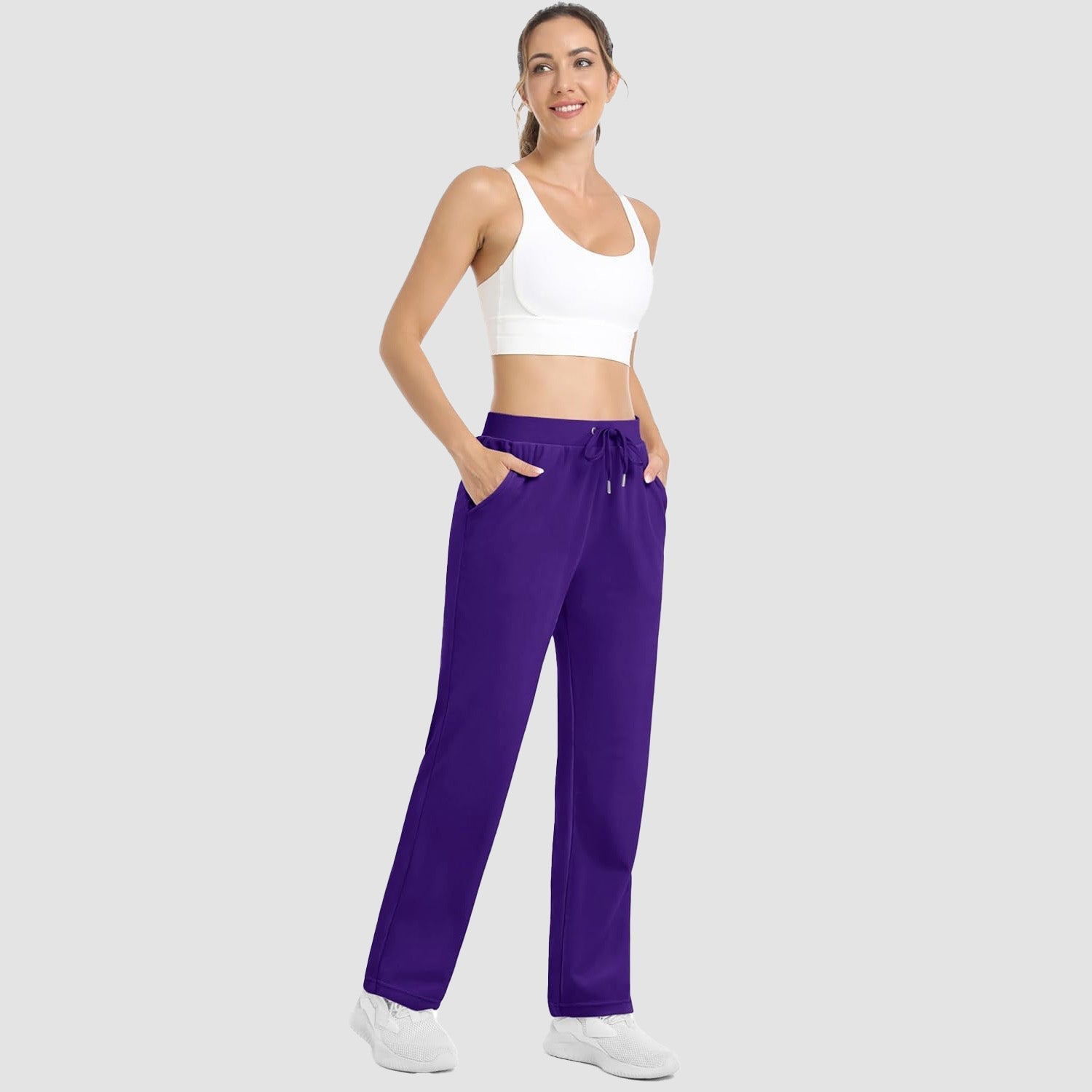 Women's Fleece Jogger Pants - Comfy Lounge & Yoga Sweatpants