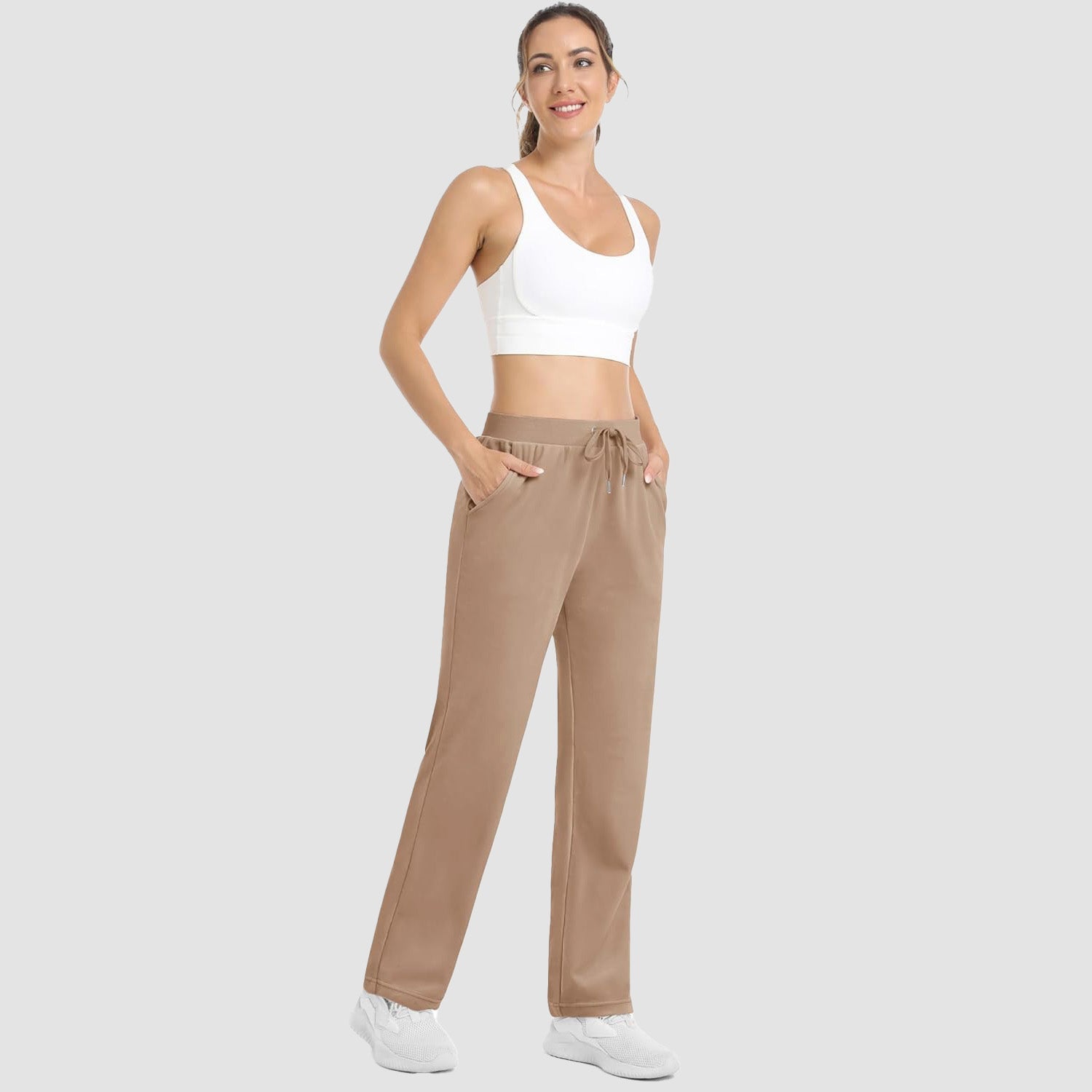 Women's Fleece Jogger Pants - Comfy Lounge & Yoga Sweatpants