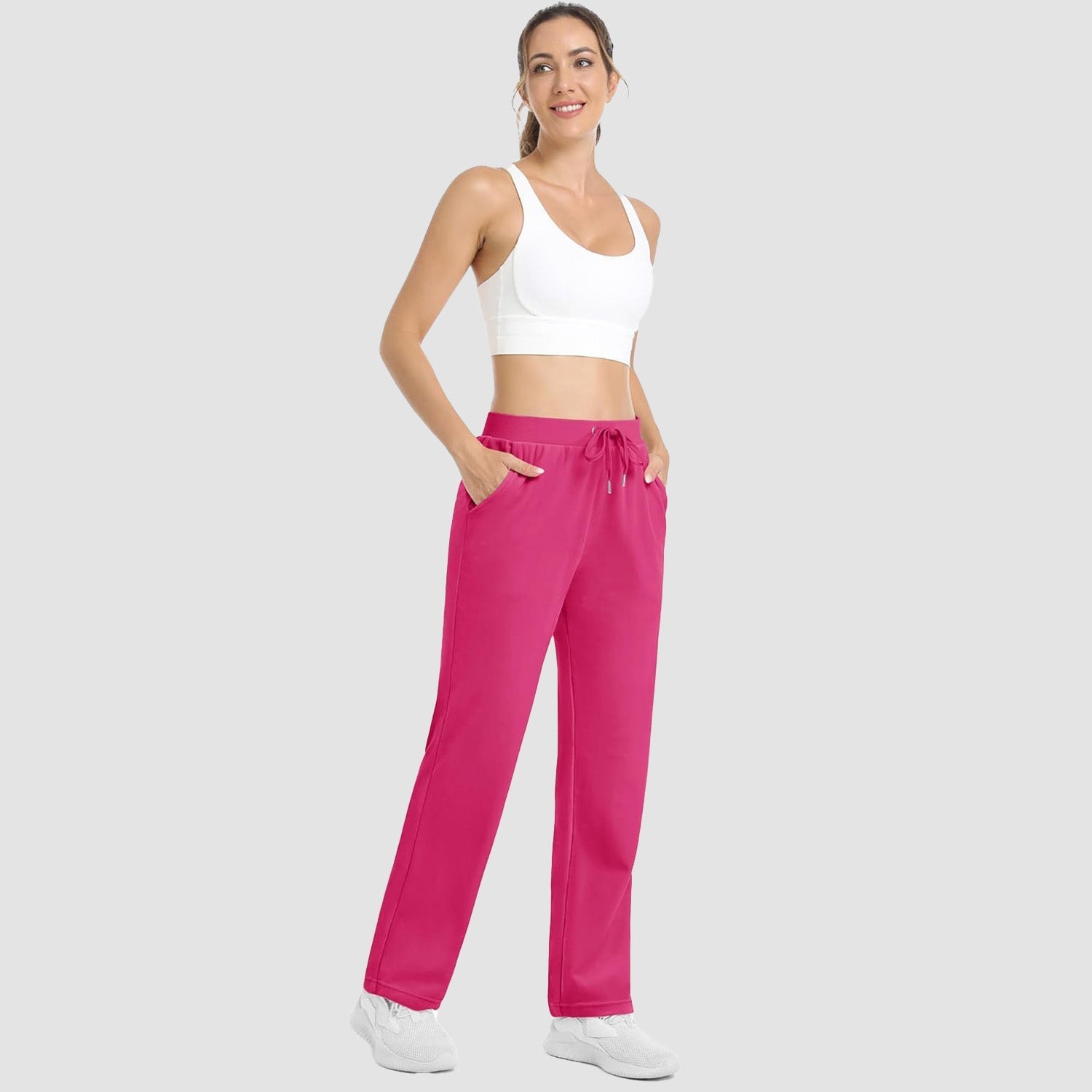 Women's Fleece Jogger Pants - Comfy Lounge & Yoga Sweatpants