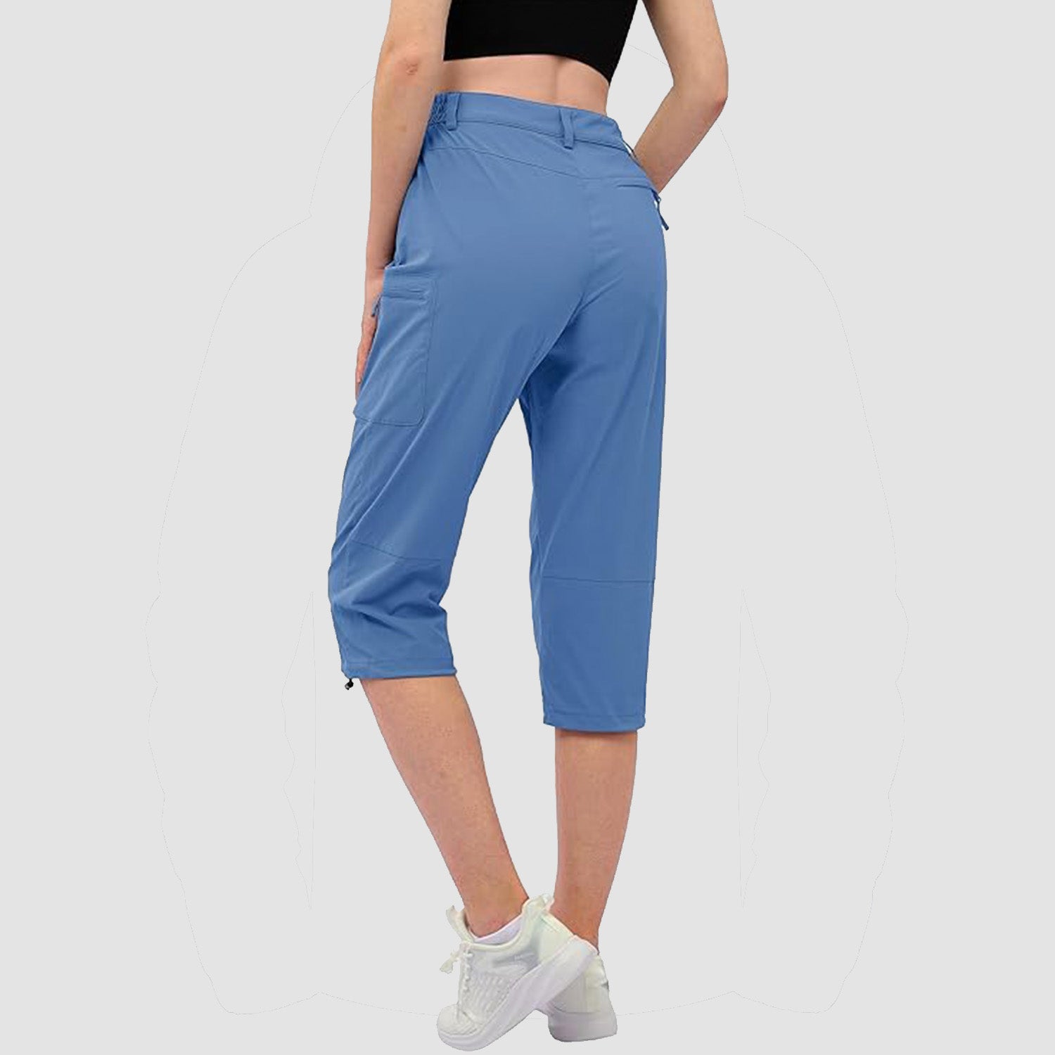Women's Lightweight Water-Resistant Hiking Capris with 5 Pockets