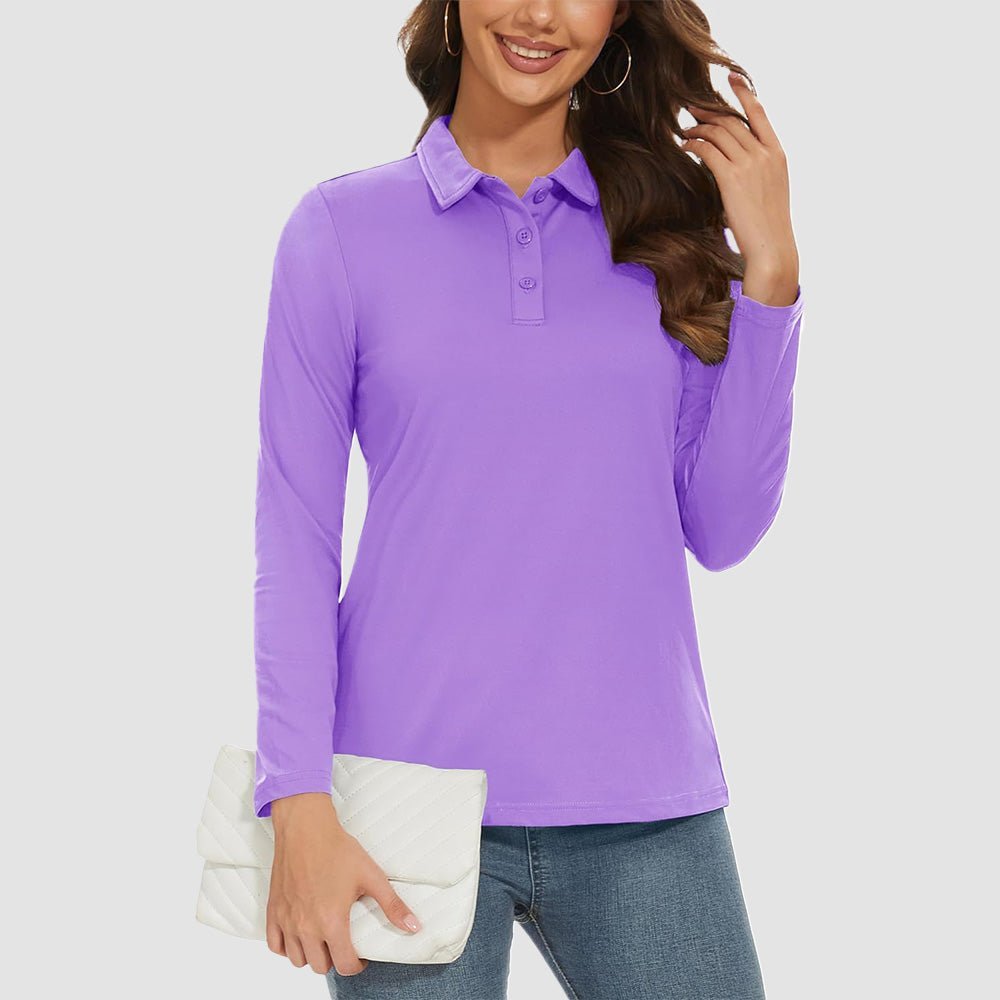 Women's UPF 50+ Long Sleeve Golf Shirts - veyora