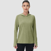 Women's Mint Hoodie UPF 50+ Sun Protection Shirt with Thumb Hole - veyora