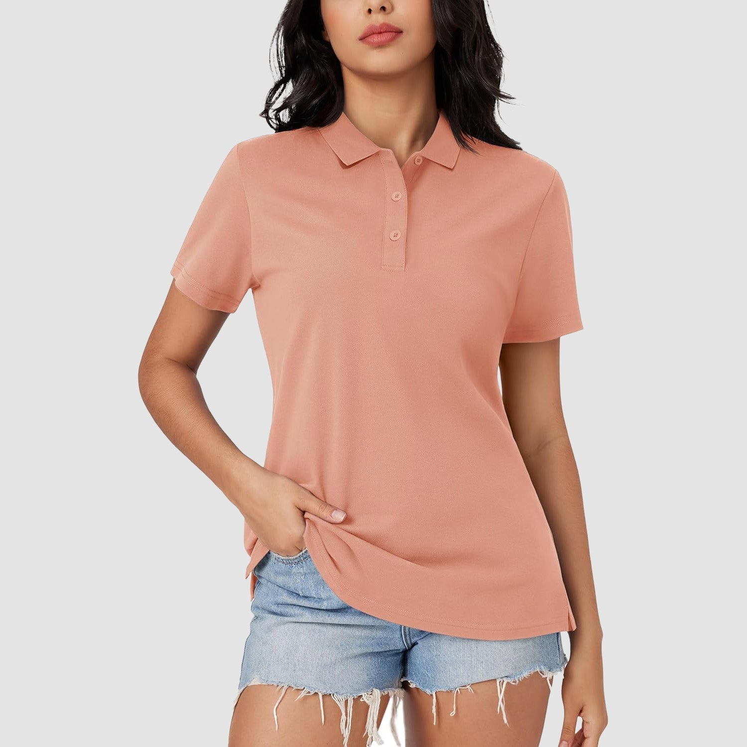 Women's Polo Shirt Cotton Summer Uniform - veyora