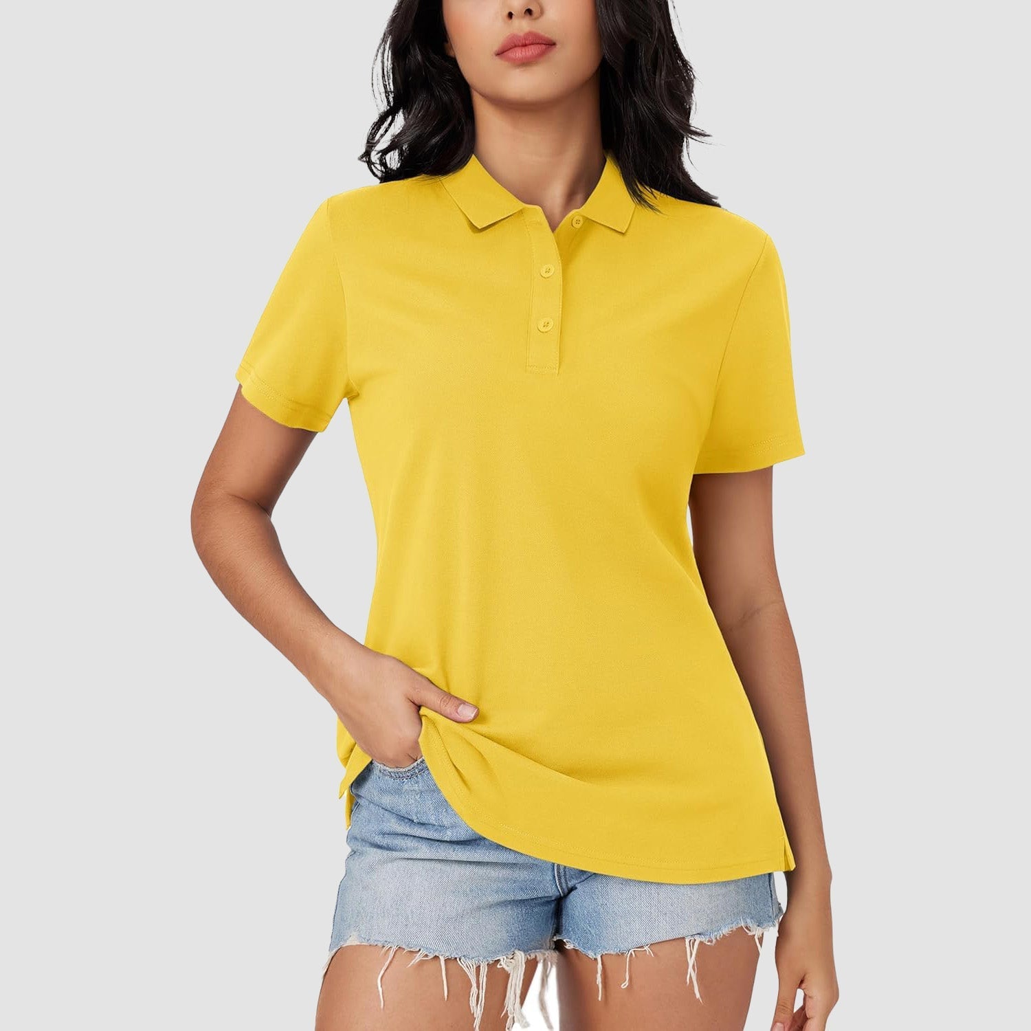 Women's Polo Shirt Cotton Summer Uniform - veyora