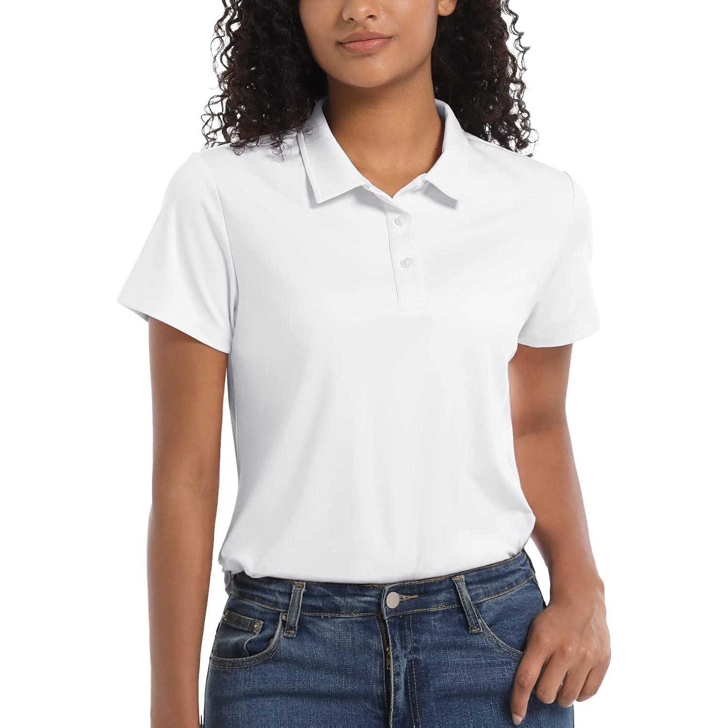 Women's UPF 50+ Sun Protection Polo Shirt, Quick-Dry