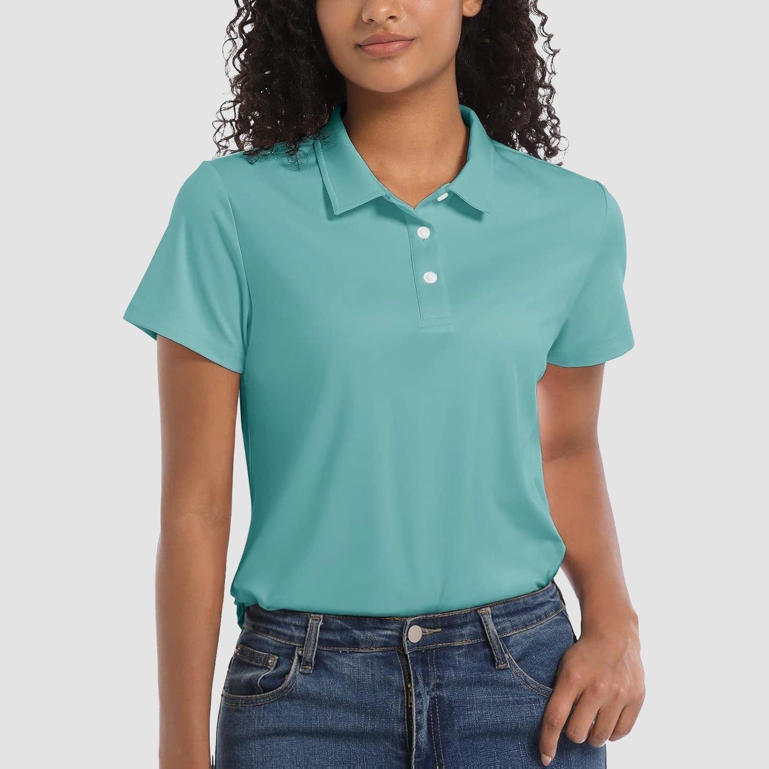 Women's UPF 50+ Sun Protection Polo Shirt, Quick-Dry